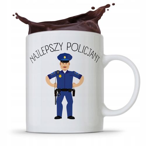 Kubek Prezent Dla Najlepszego Policjanta Z Nadrukiem Ze Zdjęciem na Arena.pl