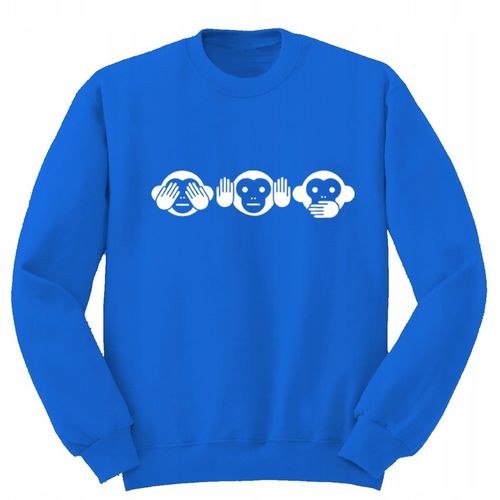 Bluza męska NIC NIE WIDZIAŁEM 3 MAŁPKI - 4 kolory na Arena.pl