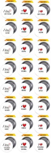 Przypinki buttony I LOVE OPOLE z grafiką na Arena.pl