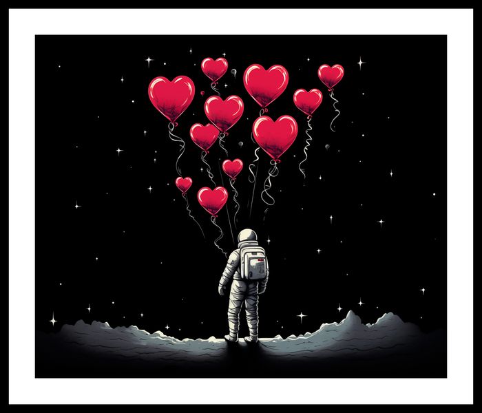 Plakat 60x50cm Astronauta Własnych Celi zdjęcie 3