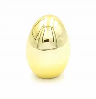 Jajko jajeczko ceramiczne Wielkanoc 8 cm złote