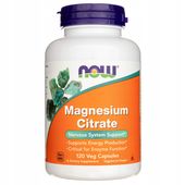 NOW FOODS MAGNESIUM CITRATE CYTRYNIAN MAGNEZU MAGNEZ 120KAPS STRES