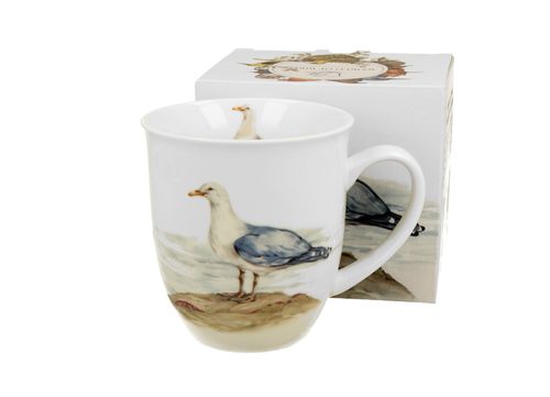 KUBEK PORCELANOWY DUO MEWA SREBRZYSTA NA PREZENT 400 ML na Arena.pl