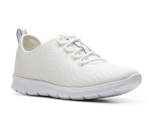 Clarks Półbuty damskie - Step Allena Go - rozmiar 36 - Białe, siateczkowe na Arena.pl