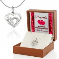 SREBRNY NASZYJNIK NA PREZENT SREBRO 925 SERCE IMIĘ