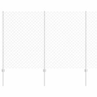Ogrodzenie z słupkami Srebrny 1.6 x 10 m Stal