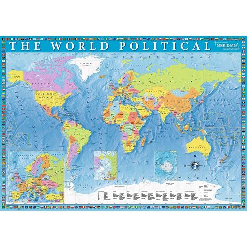 Puzzle 2000 Elementów Polityczna Mapa Świata na Arena.pl