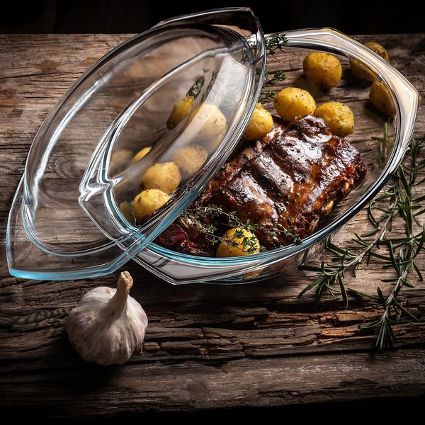 NACZYNIE ŻAROODPORNE OWALNE Z POKRYWĄ TRWAŁE 2,9L zdjęcie 8