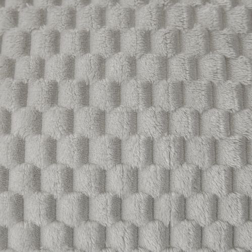 Miękki Koc Szachownica 200X220 - Jasnoszary na Arena.pl