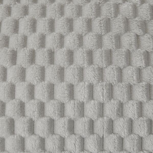 Miękki Koc Szachownica 200X220 - Jasnoszary zdjęcie 3