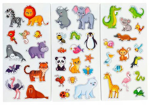 Zwierzęta Świata magnes układanka magnetyczna 81 szt na Arena.pl