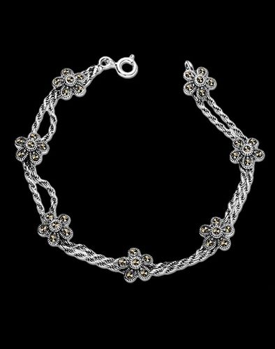 bransoletka ﻿srebro ﻿i markazyty na Arena.pl