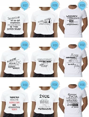 Koszulka z napisem BRAK FACETA BRAK PROBLEMU na Arena.pl