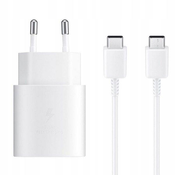 MEGA SZYBKA ŁADOWARKA SAMSUNG 25W TA800 + KABEL USB-C na USB-C ZESTAW PD zdjęcie 1