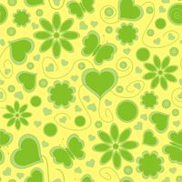 FOTOTAPETA SERDUSZKA KWIATKI MOTYLKI ZIELONA