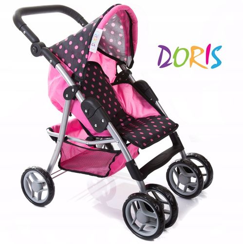 WÓZEK DLA LALEK spacerowy DUŻA spacerówka Doris składany regulowana rączka na Arena.pl