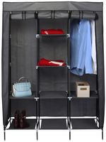 SZAFA Przenośnia tekstylna 8 półek pojemna 127X45X172CM turystyczna lekka