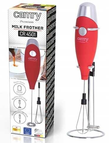 spieniacz do mleka z mieszadłem i stojakiem camry cr 4501 red na Arena.pl
