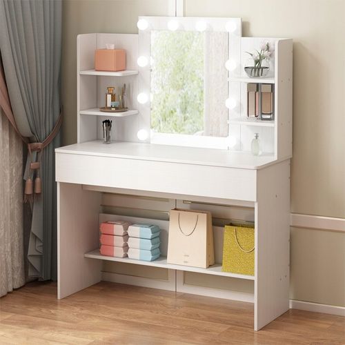 TOALETKA KOSMETYCZNA MAKIJAŻU WIZAŻU Z LUSTREM LED LOFT NOWOCZESNA 110 na Arena.pl