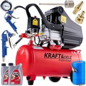 KOMPRESOR OLEJOWY SPRĘŻARKA 24L 9 BAR GRATIS ZESTAW 6w1 + 2x OLEJ 1L