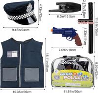 ZESTAW MAŁEGO POLICJANTA DLA DZIECI POLICJA AKCESORIA POLICYJNE KAMIZELKA