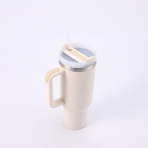 KUBEK TERMICZNY ZE SŁOMKĄ 1200ML KUBEK TERMICZNY ZE SŁOMKĄ KREMOWY na Arena.pl