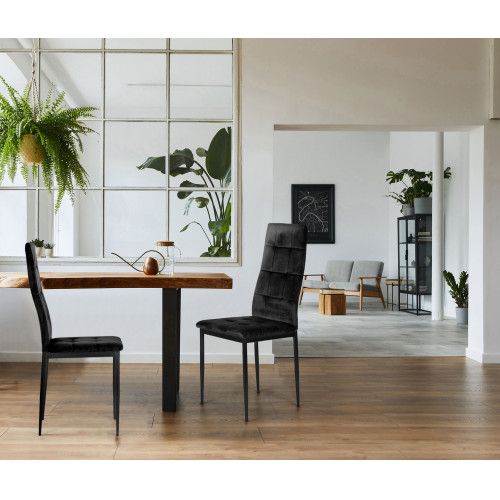 KOMPLET 4 KRZESEŁ MODERNHOME CZARNE WYPROFILOWANE 120KG na Arena.pl