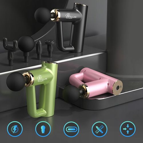 Pistolet do masażu Massage Gun Mini Czarny 4 końcówki Extralink na Arena.pl