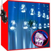 Lampki Choinkowe 108 LED Kule Kurtyna Sople Zewnętrzne Girlanda Świetlna