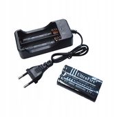 2 akumulatorki 18650 6000mAh 3,7V z ładowarką