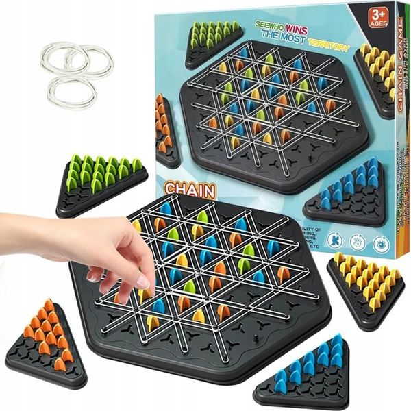 TRIGGLE BOARD GAME CHAIN TRIANGLE CHESS GAME, DESKTOP INTERACTIVE GAME 3D zdjęcie 8