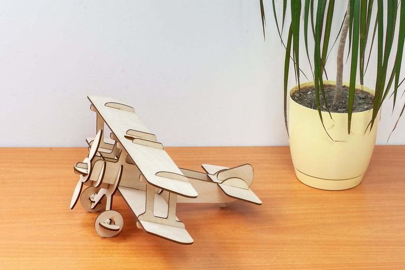 Samolot dwupłatowy, puzzle 3D 19 el. zdjęcie 3