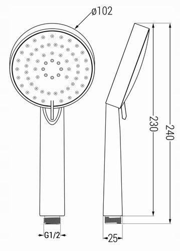 MEXEN ZESTAW PRYSZNICOWY SŁUCHAWKA R-75 WĄŻ CHROM na Arena.pl