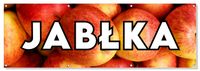 BANER reklamowy plandeka reklama JABŁKA budynek płot ogrodzenie 150 cm