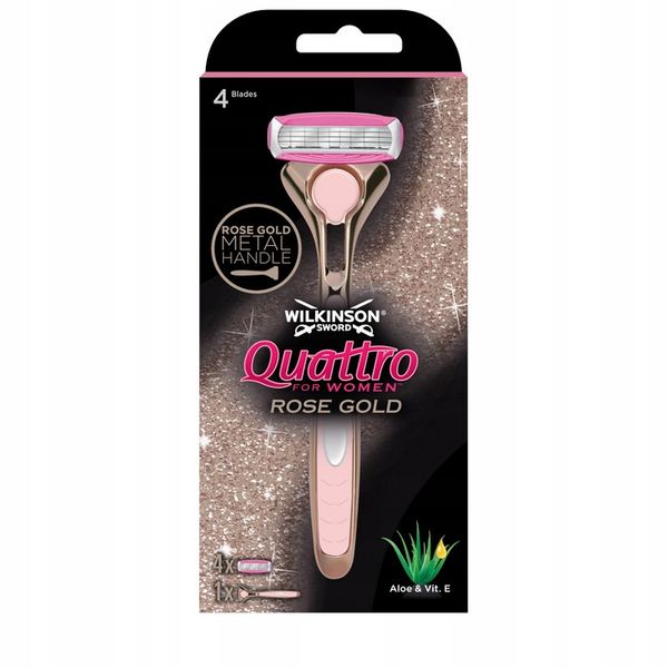Wilkinson Quattro Rose maszynka, 1+4 wkłady zdjęcie 1