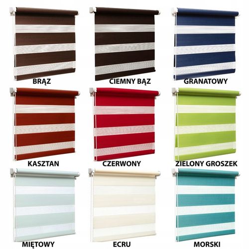 ROLETA ROLETY DZIEŃ NOC 95x150 CM Z NAPINACZEM NA WYMIAR– WYBÓR KOLORÓW na Arena.pl