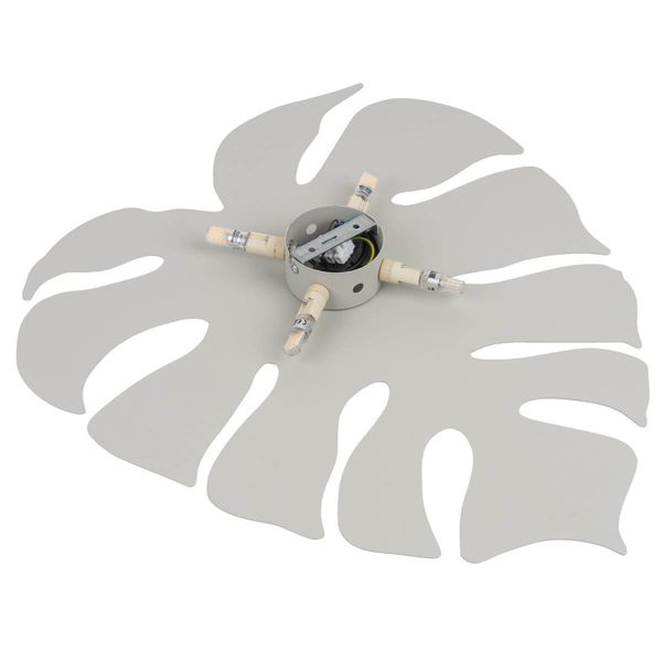 Lampa naścienna do sypialni Monstera 6436 listek metalowa biała zdjęcie 5