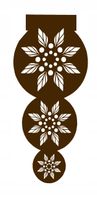 AŻUR nowoczesna ozdoba KOŁA MANDALA brązowa DUŻY