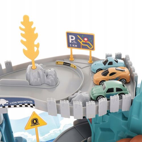 TOR WYŚCIGOWY JASKINIA LWA TOR SAMOCHODOWY ZESTAW 4 AUTKA na Arena.pl