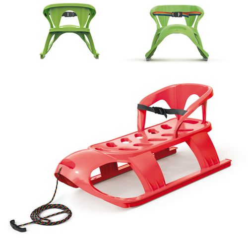 Sanki z oparciem BEZZY SEAT | Czerwony na Arena.pl