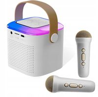 BEZPRZEWODOWY MINI MASZYNA DO KARAOKE GŁOŚNIK BLUETOOTH Z 2 MIKROFON