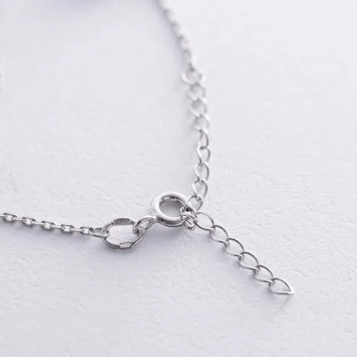 BRANSOLETKA Srebrna Damska SREBRO pr.925 Koniczyna Onyks Perłowa Koniczynka zdjęcie 9