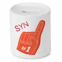 Skarbonka Dla Syna Syn Numer Jeden Prezent Z Nadrukiem Ze Zdjęciem