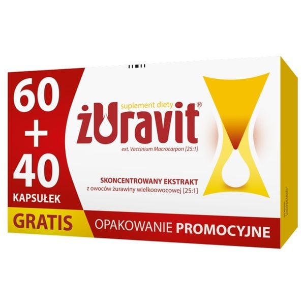 Żuravit 60 + 40 kaps gratis Zdrowy układ moczowy zdjęcie 1