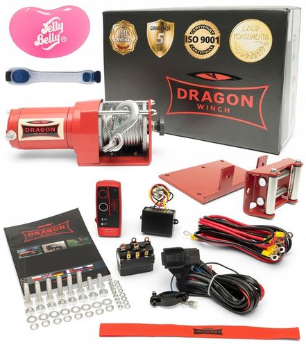 1,1T WYCIĄGARKA DRAGON 2500 ELEKTRYCZNA WCIĄGARKA linowa pługa quada +pilot na Arena.pl