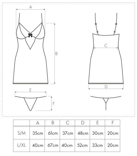 SEKSOWNA KOSZULKA NOCNA PRZEŚWITUJĄCA STRINGI L/XL zdjęcie 4