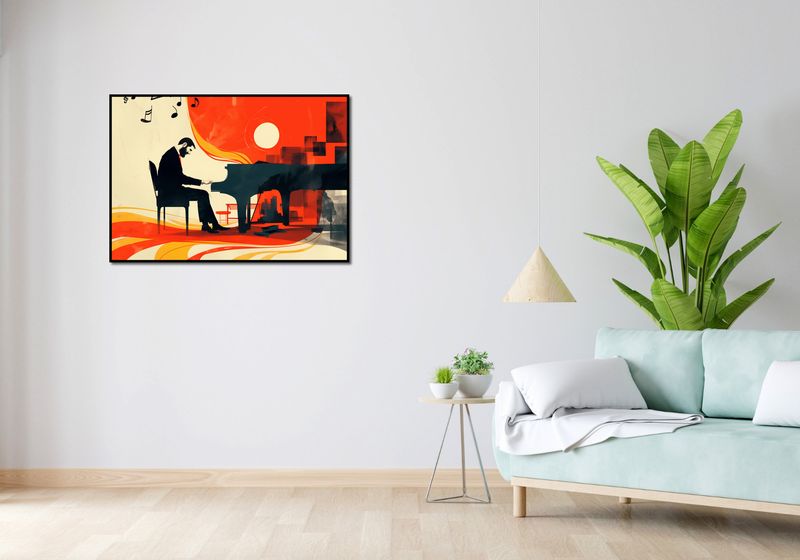 Plakat 100x70cm Pianista zdjęcie 4