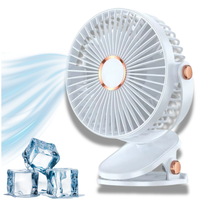 MINI WENTYLATOR NA BIURKO MAŁY WIATRAK WIATRACZEK LED USB BIAŁY PRZENOŚNY