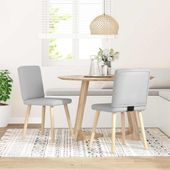 Krzesła do jadalni 2 szt. Tkanina Cloud Grey