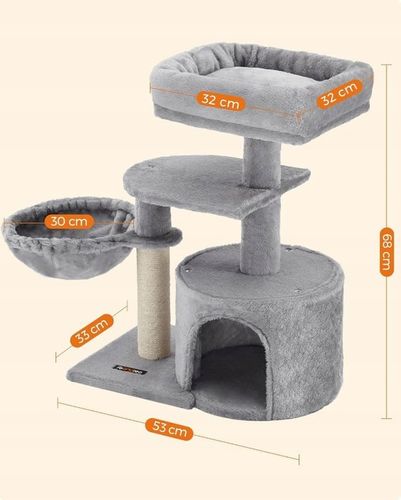 DRAPAK DLA KOTA DOMEK LEGOWISKO SŁUPEK DO DRAPANIA ZABAWKA MYSZKA WIEŻA na Arena.pl